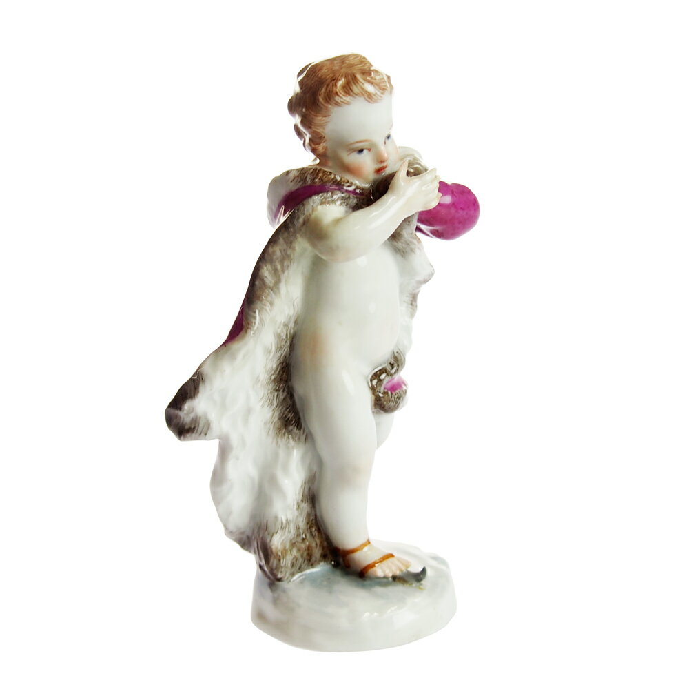 アンティークマイセン (Meissen)スケートをする子供1800年頃