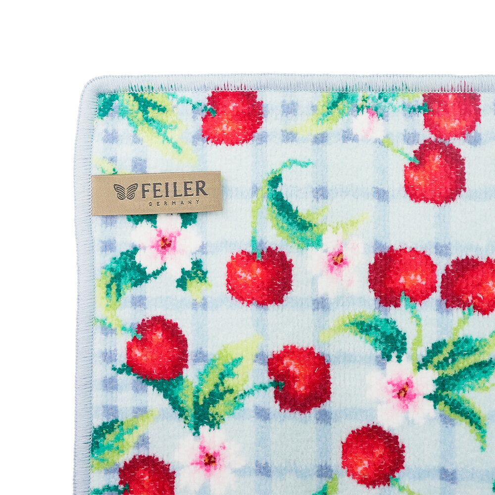 輸入ブランド洋食器専門店2本の剣のフェイラー (FEILER) CHERRY PICNIC ウォッシュクロス 25×25cm シェル｜アングル3
