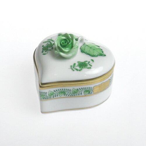 ヘレンド (HEREND) AV アポニー・グリーン ボンボン入れ バラ 6111-09
