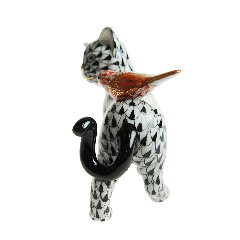 ヘレンド (HEREND) 人形 VHNM+VHM ネコと小鳥 15711-0-00 [2]