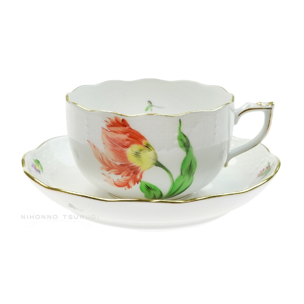 ヘレンド (HEREND) キティー オレンジ KY-1 ティーカップ&ソーサー 724