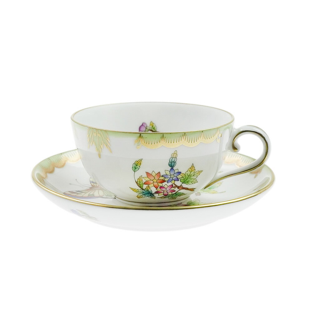 ヘレンド (HEREND) VBO ヴィクトリアブーケ モカ カップ＆ソーサー 2710