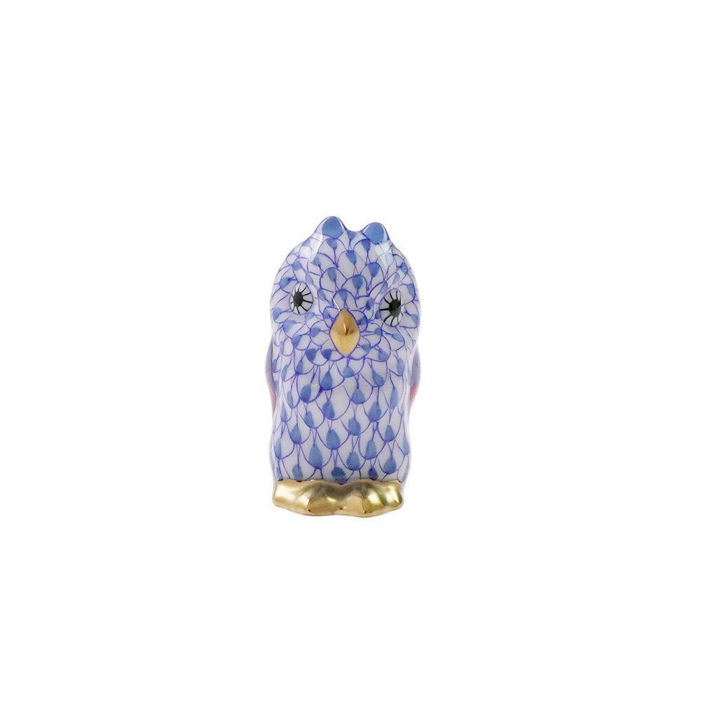 樂天商城 - ヘレンド (HEREND) 人形 VHB5102 ミニフクロウ ブルー 【熨斗掛け包装不可】