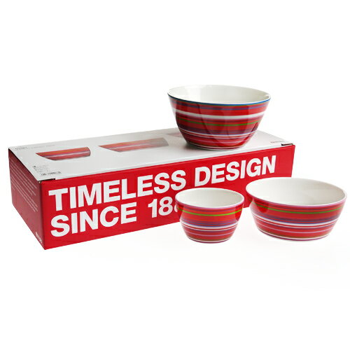 【アウトレット特価】イッタラ (iittala) オリゴ レッド ボウル 3pcs セット