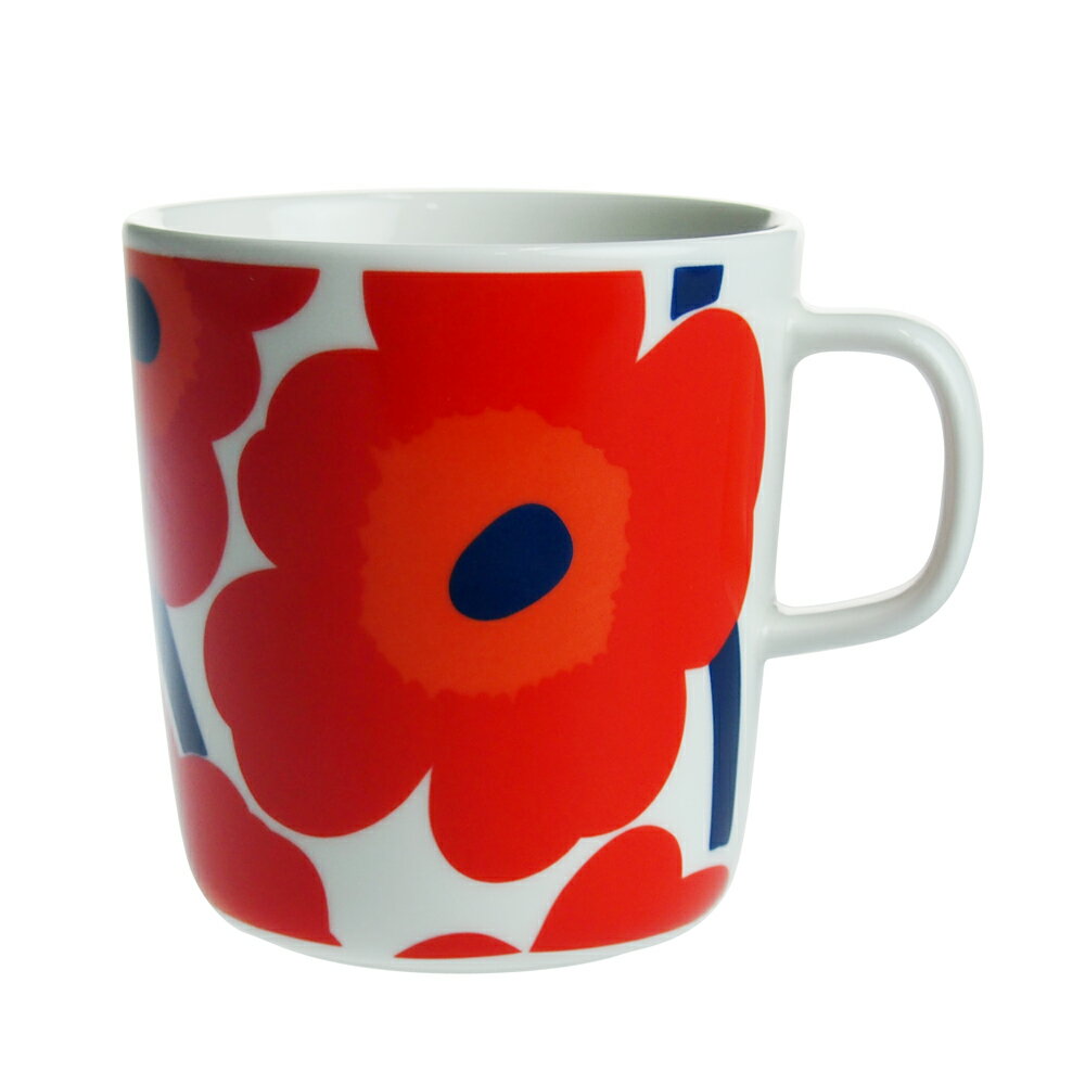 マリメッコ (marimekko) ウニッコ マグカップ 400ml レッド &ホワイト 67719-001