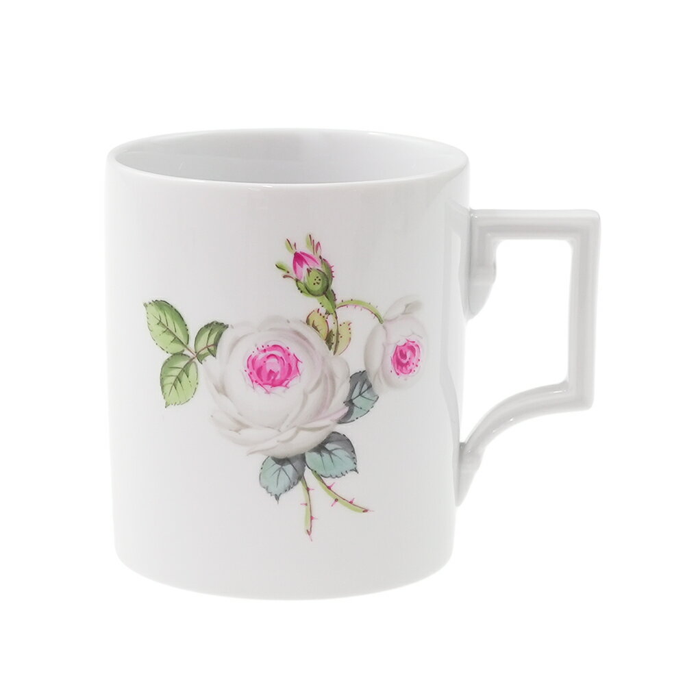 マイセン (Meissen) ホワイトローズ マグカップ 029510/55810 (持ち手：金彩なし)
