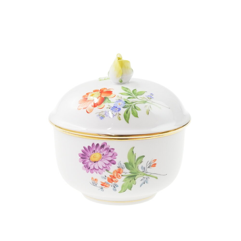 マイセン (Meissen) 2つ花 シュガー ラウンド (M) 040110/00822