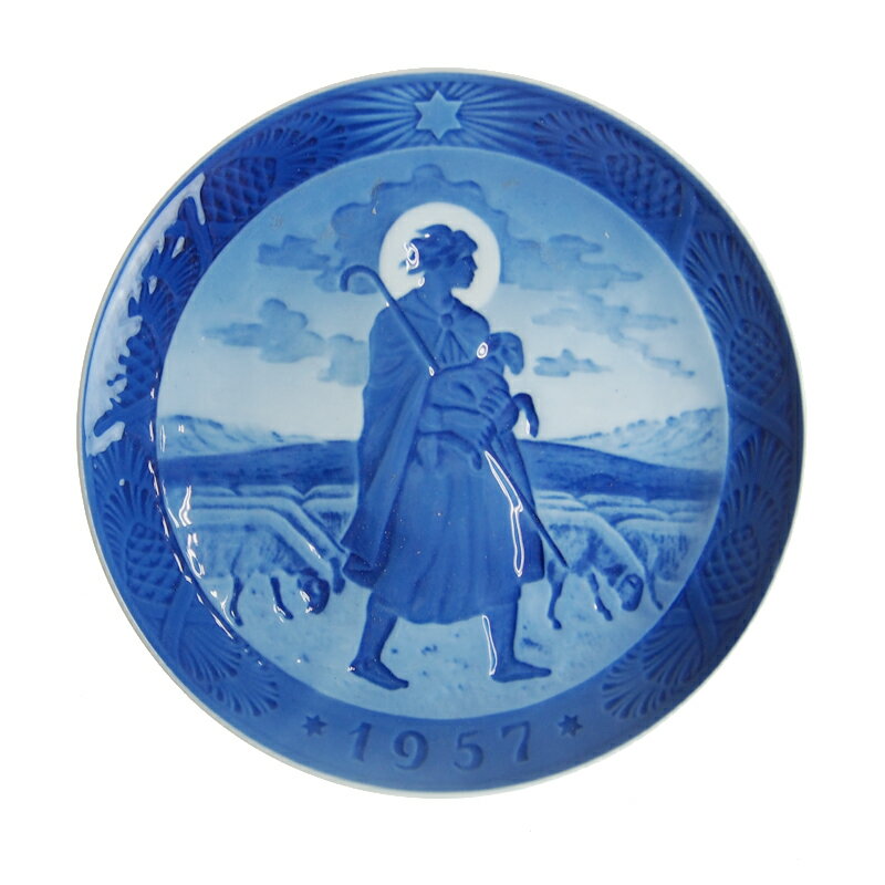 ロイヤルコペンハーゲン イヤープレート 1957年 よき羊飼い