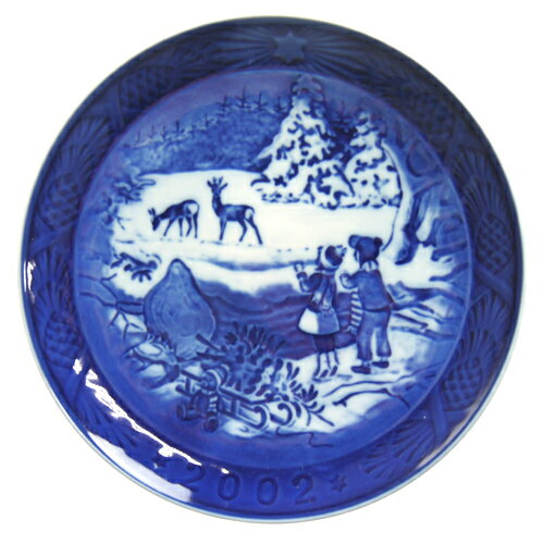 輸入ブランド洋食器専門店2本の剣のロイヤルコペンハーゲン イヤープレート 2002年 Winter in the Forest|詳細画像