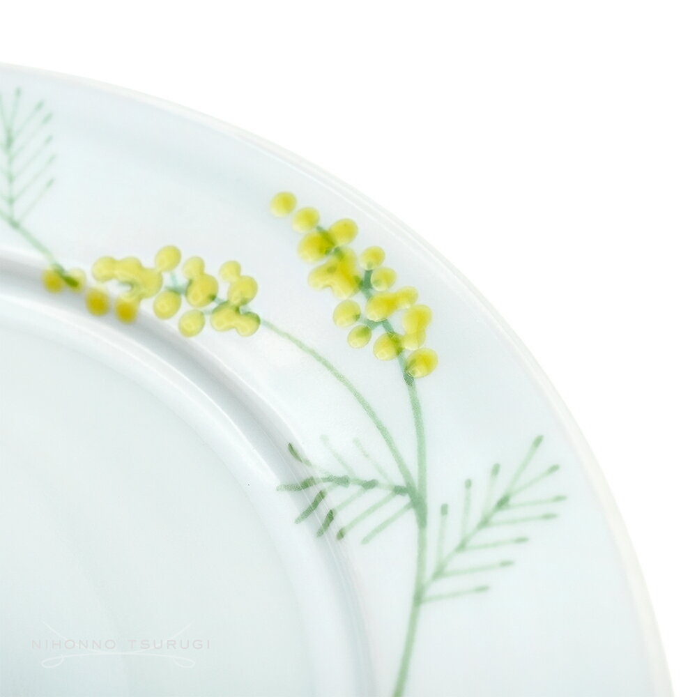 徳永遊心窯 ミモザ 7寸リム皿
