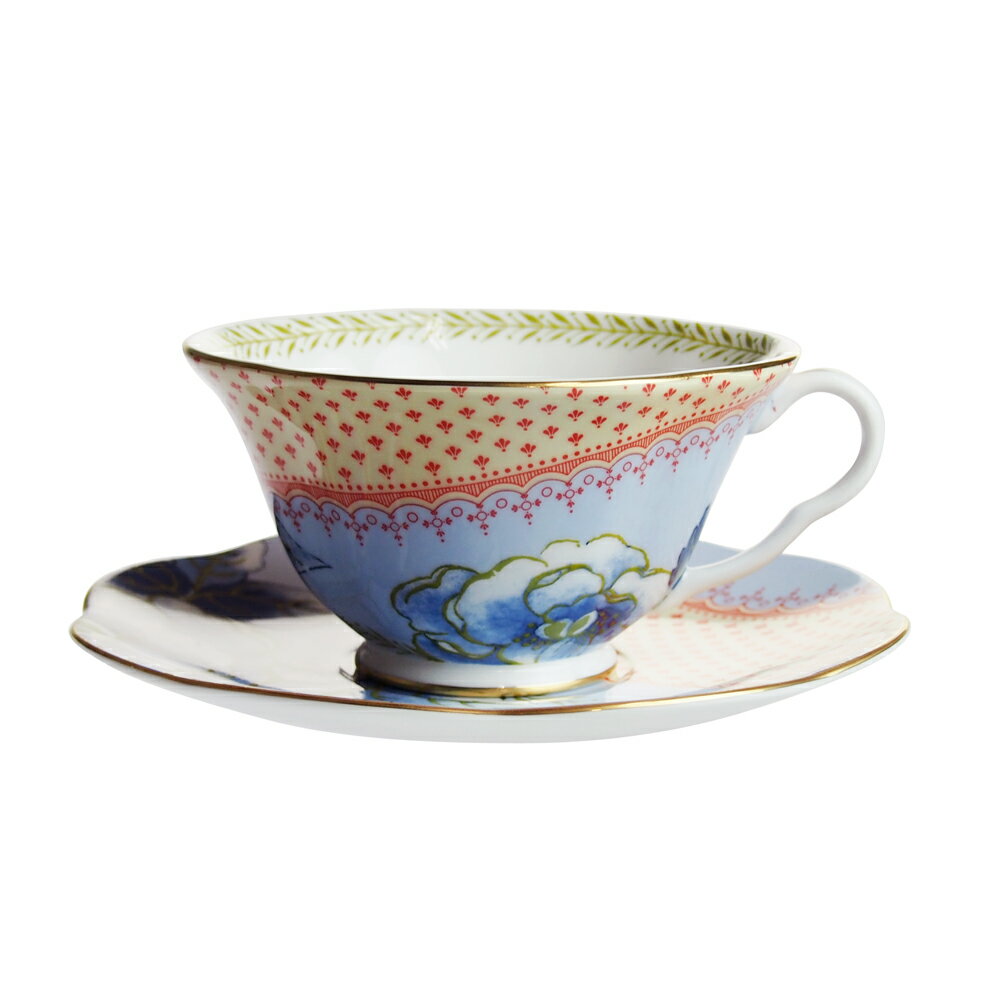 ウェッジウッド ティーカップ 【ポイント20倍★6/4 20:00～6/11 1:59スーパーSALE限定】 ウェッジウッド (WEDGWOOD) バタフライブルーム ティーカップ＆ソーサー ブルー