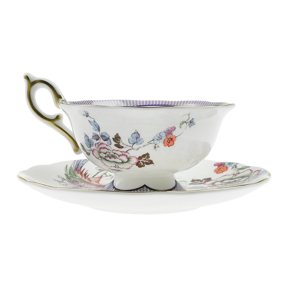 【Autumn SALE】 ウェッジウッド (WEDGWOOD) ワンダーラスト フォーチュン ティーカップ＆ソーサー (2)