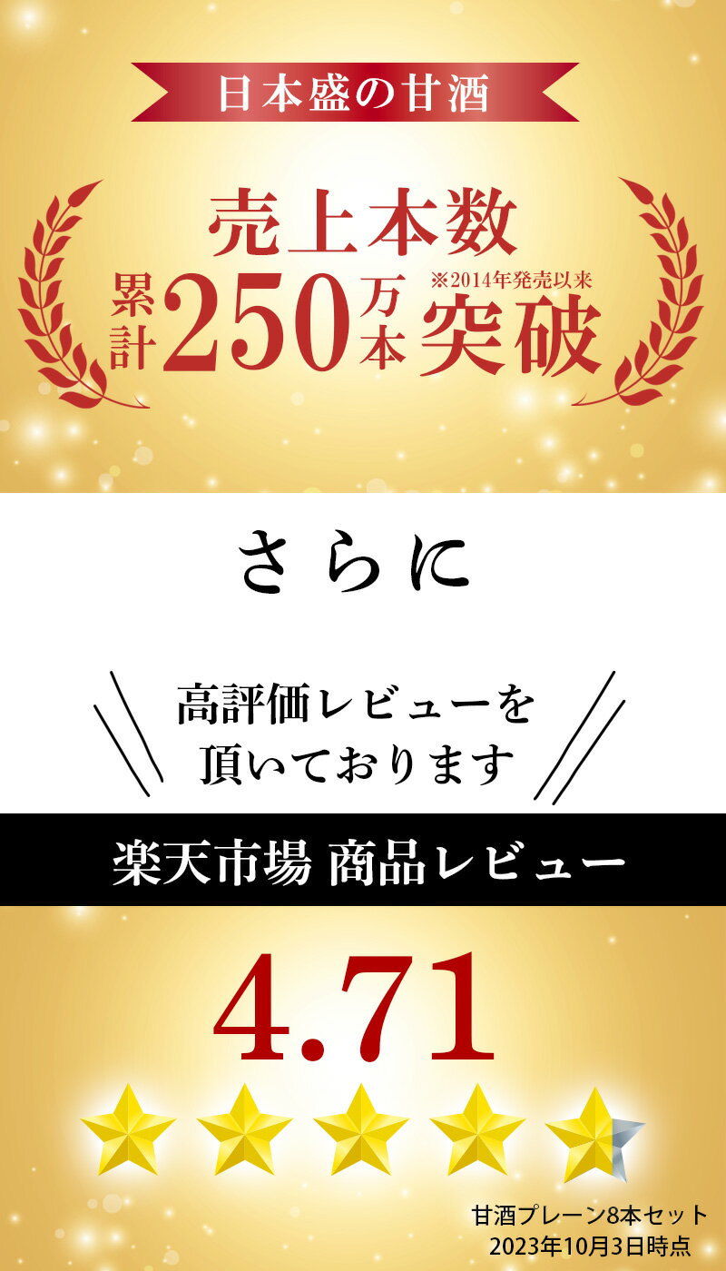 甘酒 日本盛の甘酒 プレーン12本入り 送料無...の紹介画像2