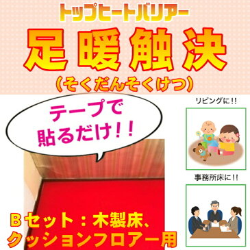 足暖触決　Bセット（100平方メートル）　リビングや事務所に　こたつ敷布団にカットして貼るだけの簡単防寒対策