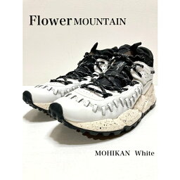 FlowerMOUNTAIN～フラワーマウンテン～MOHIKAN~モヒカン~FM18-1-006 White白 ホワイト ハイカット ミドルカット 厚底 レザースニーカー タウンスニーカー