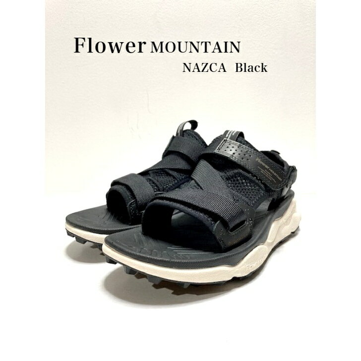 FlowerMOUNTAIN～フラワーマウンテン～NAZCA～ナスカ～FM30021 Blackサンダル　スポーツサンダル　厚底　黒　ブラック　メンズ　レディース　スニーカー