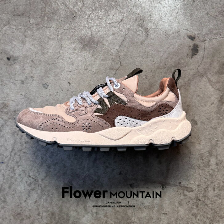 【初回返品・サイズ交換送料無料】正規取扱店Flower MOUNTAIN　フラワーマウンテンYAMANO3　ヤマノ3FM63153　Beige　ベージュメンズ　レディース　アウトドアファッション　軽量　タウンスニーカー　マルチカラー　秋　冬　復刻　限定