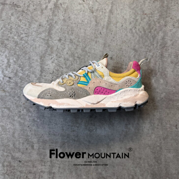 【初回返品・サイズ交換送料無料】正規取扱店Flower MOUNTAIN　フラワーマウンテンYAMANO3　ヤマノ3　10周年FM63833　Vanilla-Pink　バニラ　ピンクメンズ　レディース　アウトドアファッション　軽量　タウンスニーカー　マルチカラー　春　夏