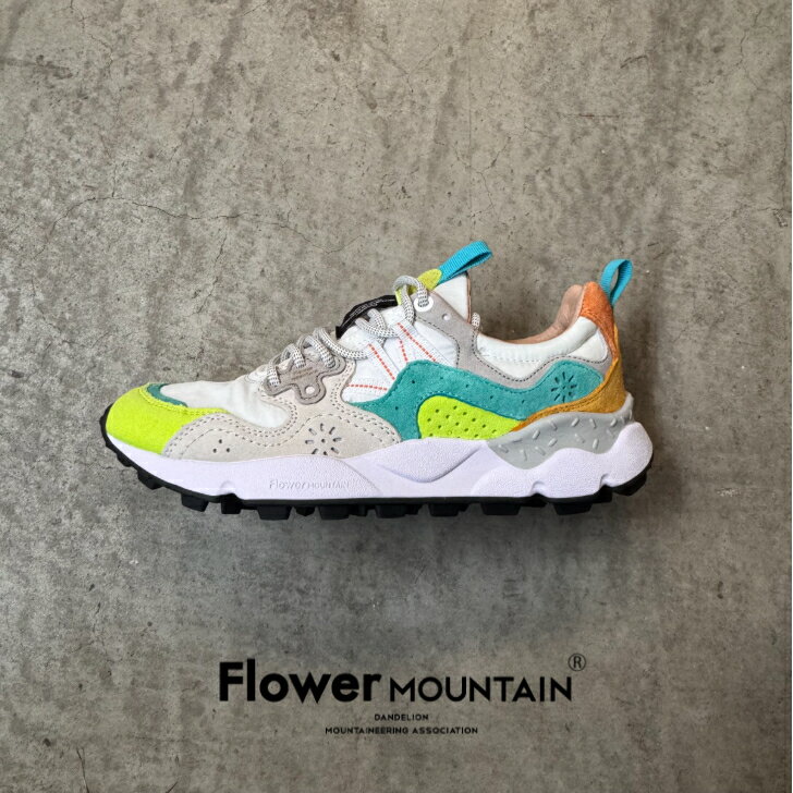 正規取扱店Flower MOUNTAIN　フラワーマウンテンYAMANO3　ヤマノ3FM63758　Limi White　リミ　ホワイトメンズ　レディース　アウトドアファッション　軽量　タウンスニーカー　マルチカラー　春　夏