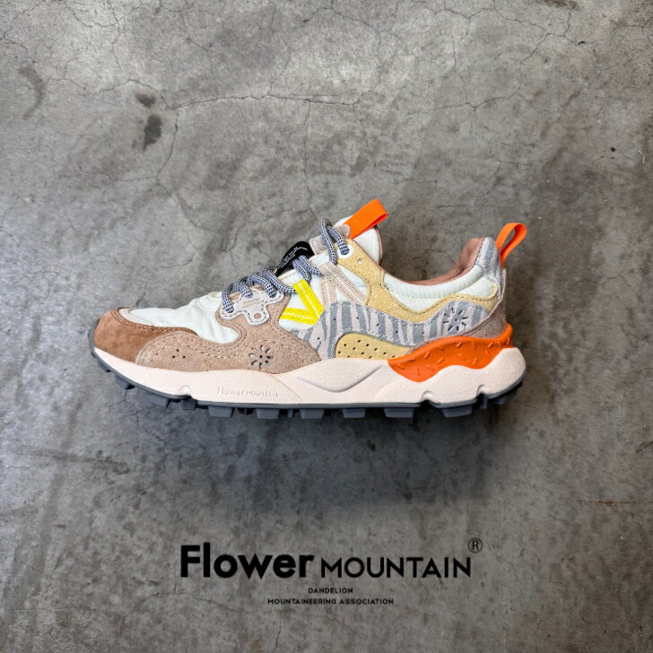 正規取扱店Flower MOUNTAIN　フラワーマウンテンYAMANO3　ヤマノ3FM63756　L.Brown gray stripes　ライトブラウン　グレーメンズ　レディース　アウトドアファッション　軽量　タウンスニーカー　マルチカラー　春　夏