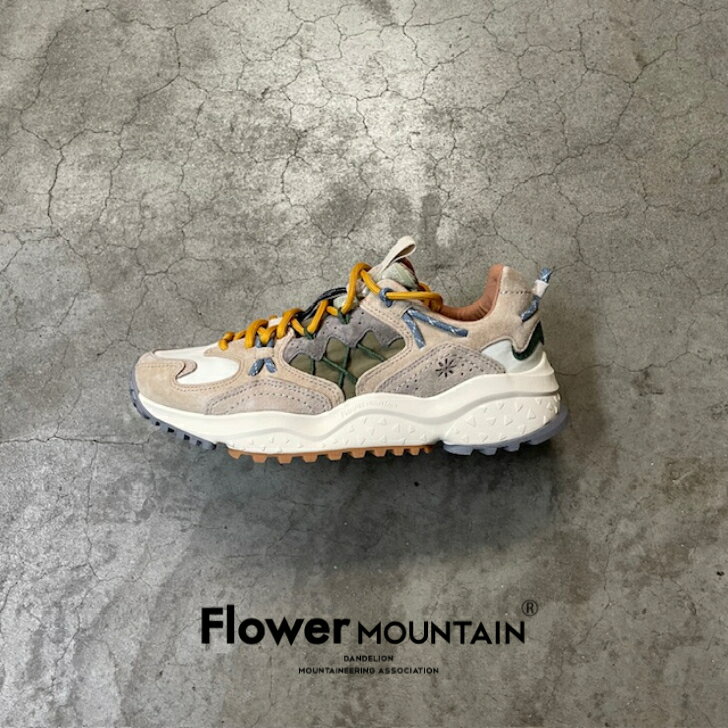  正規取扱店Flower MOUNTAIN フラワーマウンテンYAMABUSHI ヤマブシFM125025 Sand Taupe メンズ　レディース　山伏　アウトドアファッション　新作　タウンスニーカー　マルチカラー