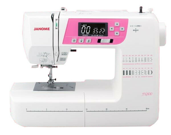 ジャノメ コンピューターミシン JN800 JANOME 簡単操作 説明DVD付き ワイドテーブル付き 自動糸調子 自動糸切り フリーアーム JN-800