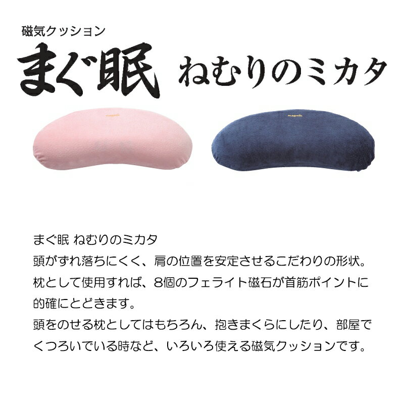 磁気クッション まぐ眠ねむり （本体1＋カバー同色2枚特別セット） 洗い替えカバーセット 磁気枕 まぐ眠 フェライト磁石入り 磁気 マクラ 枕 マクラ 90mTフェライト磁石内蔵 マグ眠り
