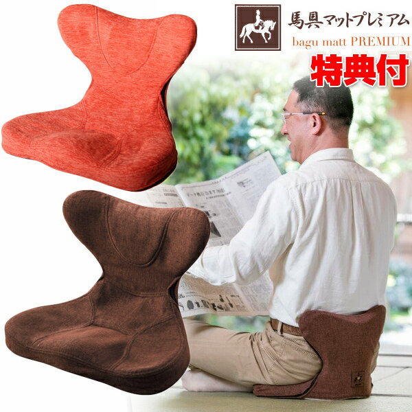 《在庫あり》馬具マットプレミアムEX 座いす 座イス 在宅勤務 テレワーク 日本製 クッション 座布団 イス 美姿勢 腰 一人用 国産 長時間 ケア コンパクト 椅子 オフィス 馬具座イス 馬具クッション 腰サポート バグマットプレミアムEXのサムネイル