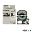 【4個セット】 キングジム テプラプロ テープ カートリッジ SS6K 白ラベル・黒文字・6mm幅 キングジム 専用テープ テプラ専用カートリッジ テプラPRO 白地に黒 テプラPRO テープ 替えカートリッジ カートリッジ テプラテ