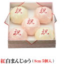 記念 お祝いに 記念 紅白まんじゅう (5個入 大きさ1個8cm) 紅白饅頭 【化粧箱入】卒
