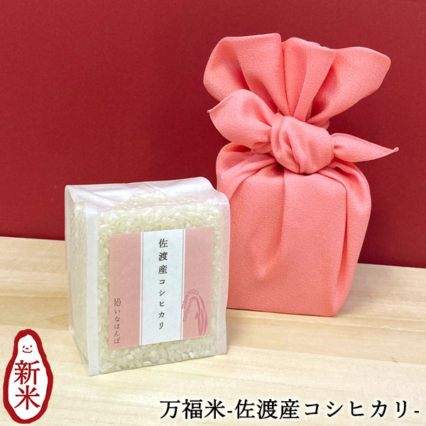 万福米 佐渡産コシヒカリ 真空パック 300g ｜米 2合 コシヒカリ お米 コシヒカリ新潟 こしひかり 白米 ギフト 新潟 内祝い 出産内祝い 結婚内祝い お返し 快気祝い 出産祝い 結婚祝い 贈答品 贈り物 プレゼント 賞品 景品 お礼 令和7年産のサムネイル