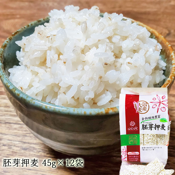 胚芽押麦スタンドパック 45g×12袋 ｜ 雑穀 麦とろごはん お米 サラダ スープ スティックタイプ