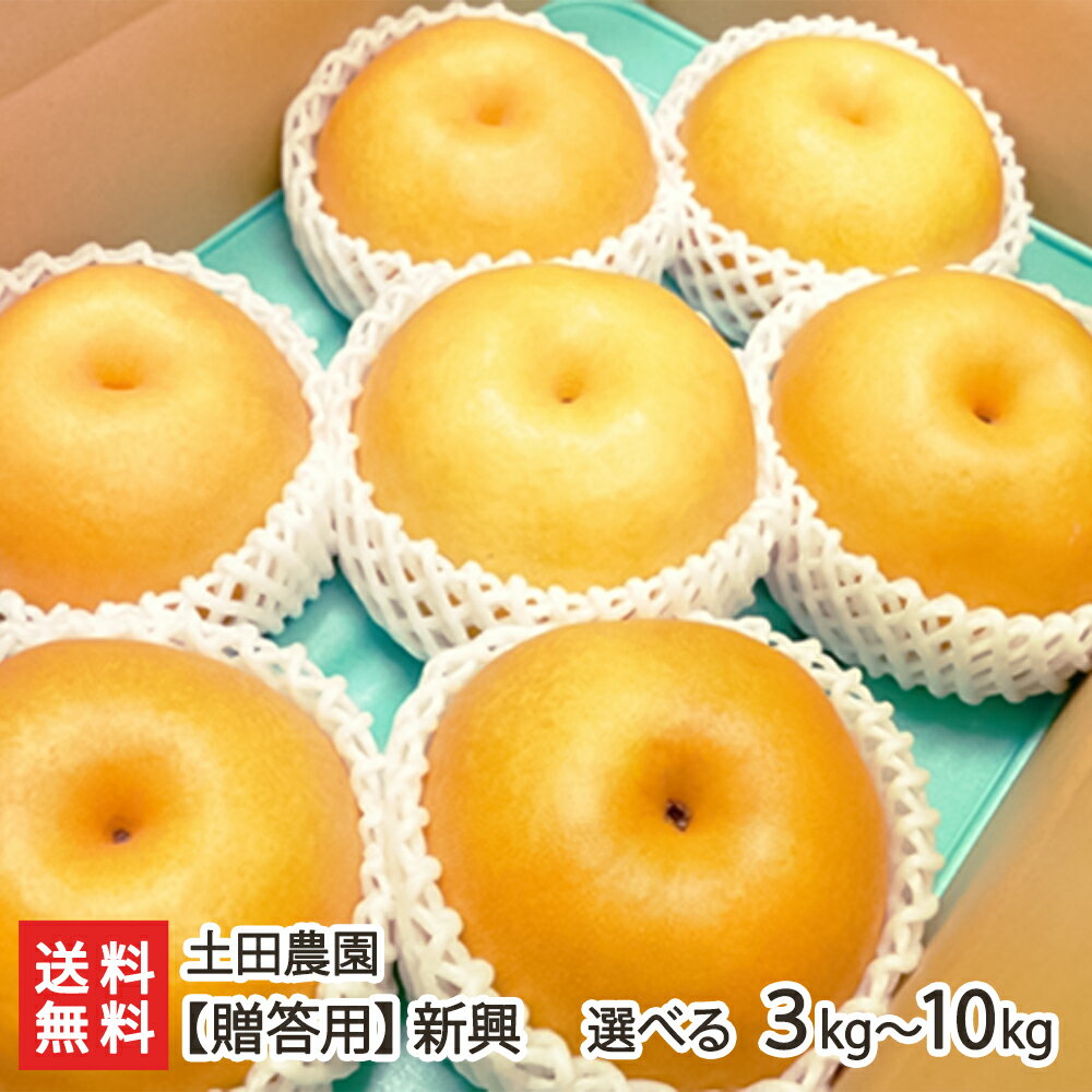 【贈答用】土田農園の日本梨 新潟県産 新興「3kg」or「5kg」or「10kg」【新興梨】【10月末頃から順次発送】【新潟県産梨/なし/ナシ/和梨】【送料無料】 父の日 お中元