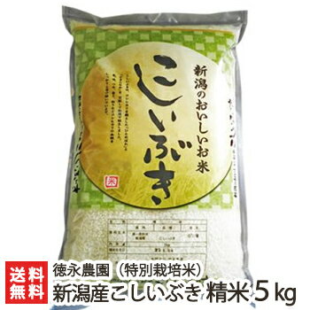 【令和元年度新米】新潟県産 特別栽培米こしいぶき 精米5kg 徳永農園【新潟産コシイ...