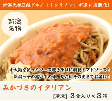 みかづきのイタリアン 9食入り【新潟B級グルメの元祖/ミートソース/やきそば/焼きそば】【秘密のケンミンショ—で紹介】【送料無料】