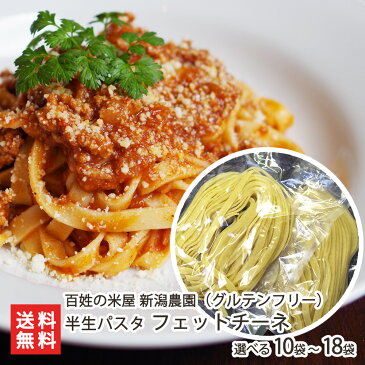 【グルテンフリー/アレルギー対応食品】新潟産コシヒカリ玄米で作った 半生パスタ「Natura」 フェットチーネ/平打麺（7mm）10袋【グルテンフリー パスタ/米粉パスタ】【送料無料】