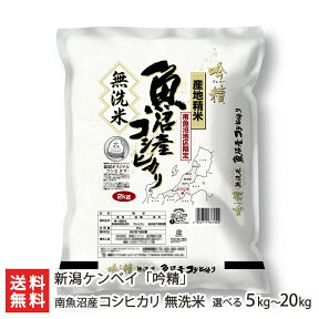 【令和5年度米】南魚沼産コシヒカリ 無洗米「吟精」選べる2kg～10kg 新潟ケンベイ【新潟産こしひかり/無洗米2kg】【お土産/手土産/プレゼント/ギフトに！贈り物】【送料無料】