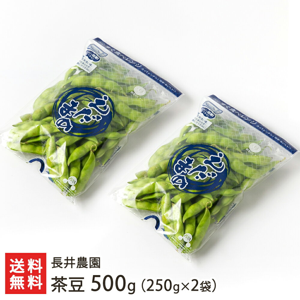 新潟産 朝採り枝豆「茶豆」500g（250g×2袋）長井農園【鮮度抜群/早生茶豆/白根茶豆5号/晩酌茶豆/えだまめ/エダマメ/えだ豆/農家直送】【お土産/手土産/ギフトに！贈り物】【送料無料】お中元ギフトにも！