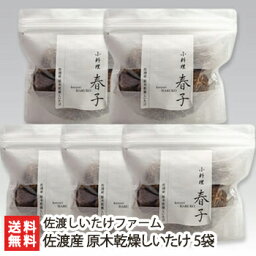 新潟 佐渡産 原木乾燥しいたけ 5袋（1袋あたり80g）佐渡しいたけファーム【椎茸/シイタケ/きのこ/キノコ/茸/自然栽培/乾物】【送料無料】