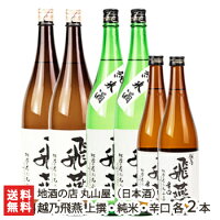 日本酒 越乃飛燕 上撰1800ml×2本・純米1800ml×2本・辛口720ml×2本 地酒の店 丸山屋【1.8l/1升/4合/日本酒/清酒/辛口/五百万石/新潟地酒】【お土産/手土産/プレゼント/ギフトに！贈り物】【送料無料】