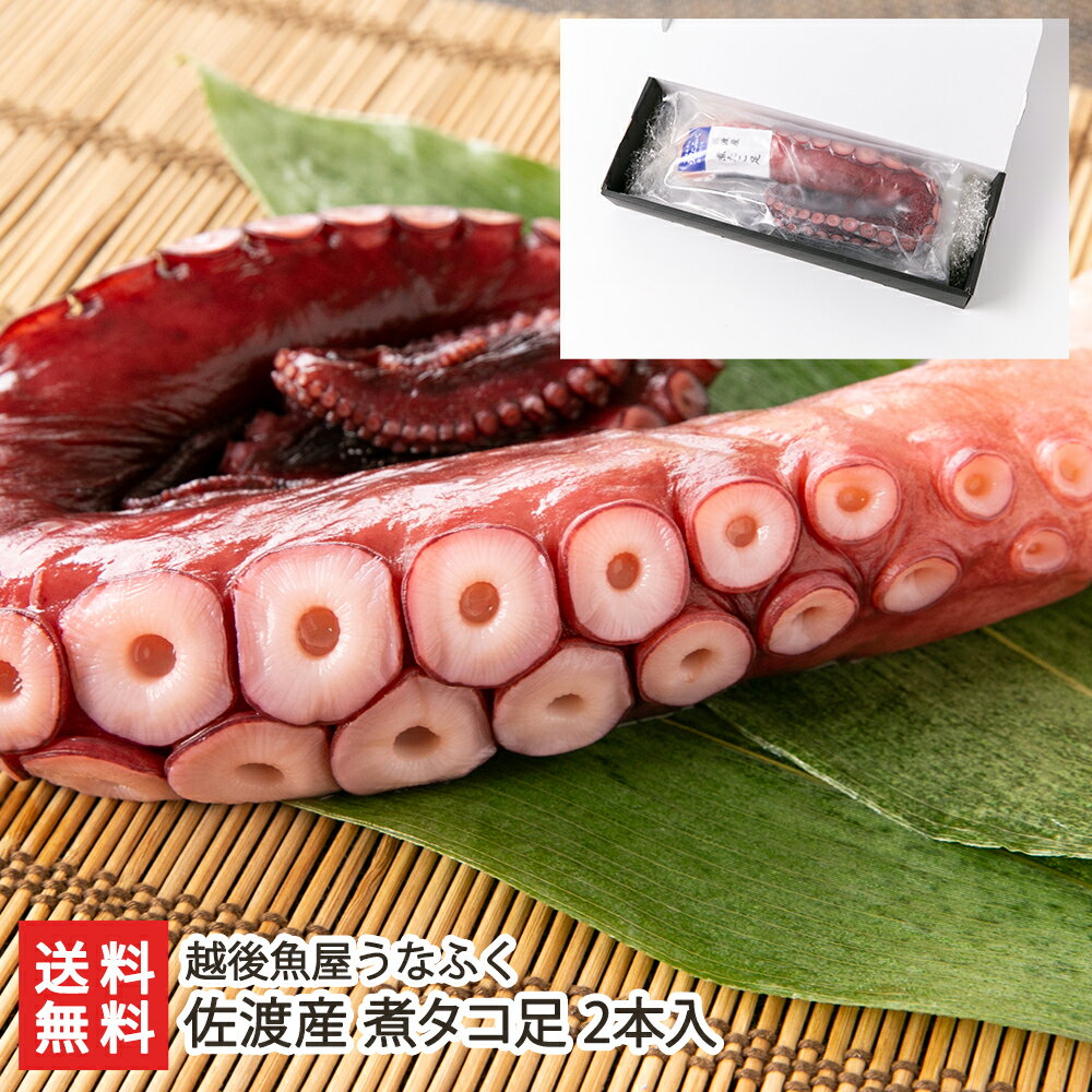 佐渡産 煮タコ足 2本入り（1本あたり約650g）越後魚屋うなふく 生産者直送【冷凍 たこ 魚介類 水産加工品 ギフト 贈り物 新潟】【お土産/手土産/プレゼント/ギフトに！贈り物】【送料無料】 父の日 お中元