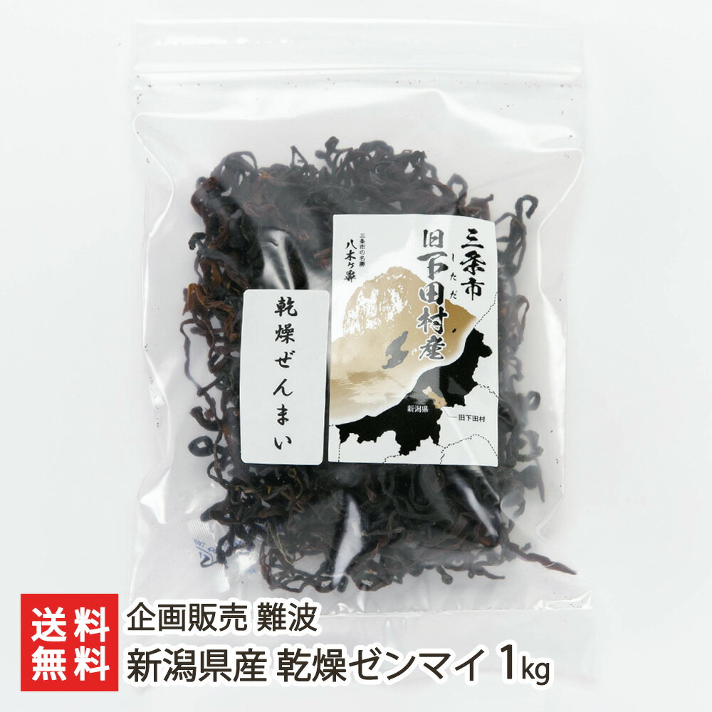 新潟県産 乾燥ゼンマイ 1kg（500g×2袋） 企画販売 難波 産地直送 送料無料【新潟直送計画 山菜 ぜんま..