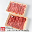 にいがた和牛 ロース・モモ すき焼き用 600g ロース モモ 各300g 肉のよしや【精肉/ブランド牛/産地直送】【お土産/手土産】【送料無料】