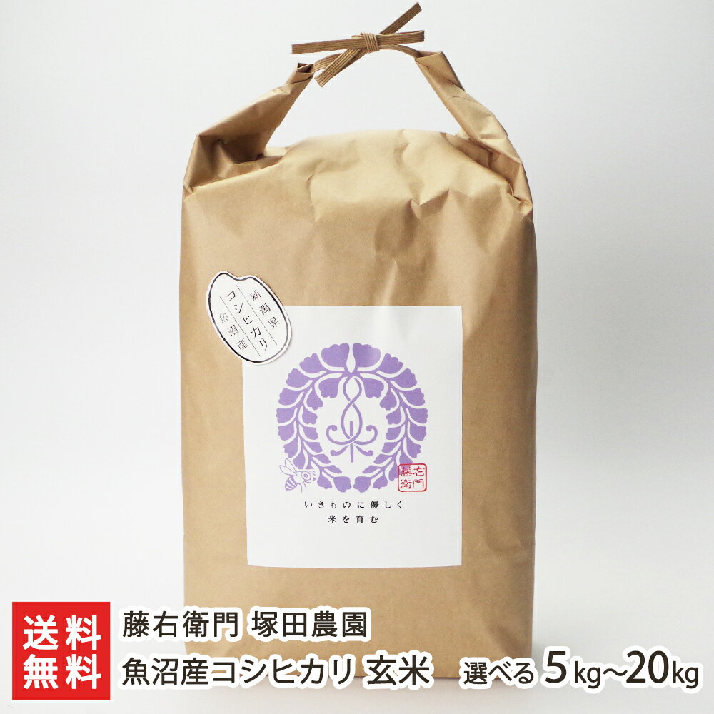 令和5年度米 魚沼産 コシヒカリ 玄米 選べる 5kg ～ 20kg 藤右衛門 塚田農園 こしひかり 白米 大粒 うるち米 新潟県産 新潟産 生産者直送 お取り寄せ ギフト プレゼント 贈り物 送料無料 父の日 お中元