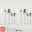 カトラリーセット「ボヌール」5種10本入り(デザートナイフ、デザートフォーク、デザートスプーン、ケーキフォーク、ティースプーン 各2本) アサヒ【燕市/ミラー仕...