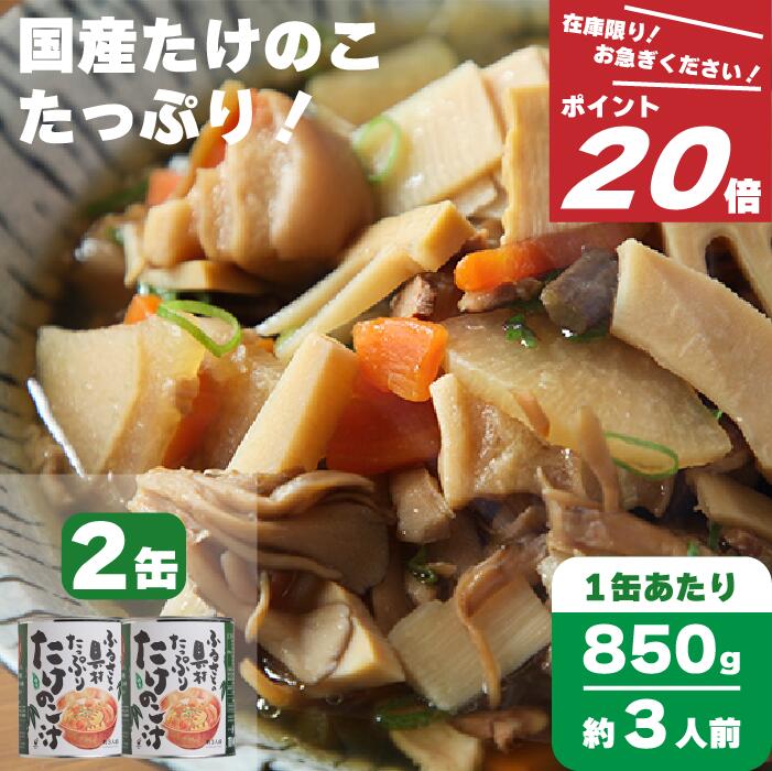 \ポイント20倍/訳あり 食品 賞味期限間近 アウトレット 【たけのこ汁 2缶】 缶詰 820g 3人前 国産 具だくさん 野菜 スープ 缶詰め 味噌汁 タケノ...