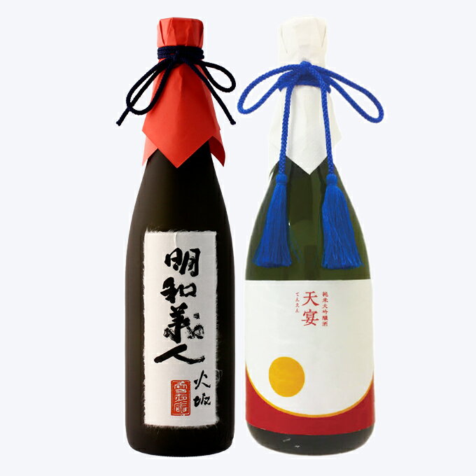 地酒 日本酒 飲み比べ 純米大吟醸【明和義人】×純米大吟醸【天宴】720ml×2本セット 父の日 退職祝い ギフト プレゼント 男性 女性 【 新潟地酒 内祝い お返し 結婚祝い 出産祝い 贈り物 お酒 送料無料 】【あす楽】