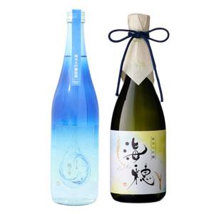 日本酒 飲み比べ 敬老の日 ギフト 贈り物 おしゃれ 純米大吟醸 越乃雫 × 純米大吟醸 海穂 720ml 2本セット退職祝い ギフト プレゼント 男性 女性 上司【 新潟地酒 誕生日 内祝い お返し 結婚祝い 出産祝い 贈り物 お酒 送料無料 】【あす楽】