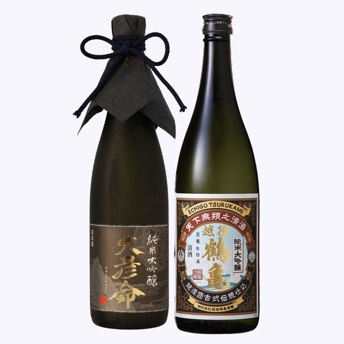 地酒 日本酒 飲み比べ 純米大吟醸【大彦命】×純米大吟醸【越後鶴亀】 720ml×2本セット 父の日 退職祝い ギフト プレゼント 男性 女性 上司【 新潟地酒 誕生日 内祝い お返し 結婚祝い 出産祝い 贈り物 お酒 送料無料 】【あす楽】