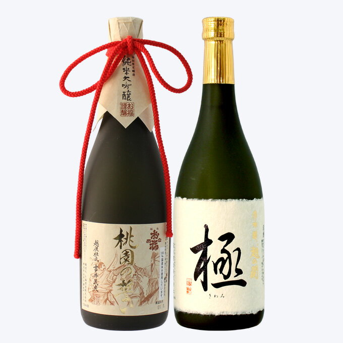 日本酒 飲み比べ 純米大吟醸【桃園の誓い】×大吟醸【極】 720ml×2本セット お歳暮 年賀 ギフト プレゼント 男性 女性 上司【 三国志 新潟地酒 内祝い お返し 退職祝い 結婚祝い 出産祝い 贈り物 お酒 送料無料 】【あす楽】